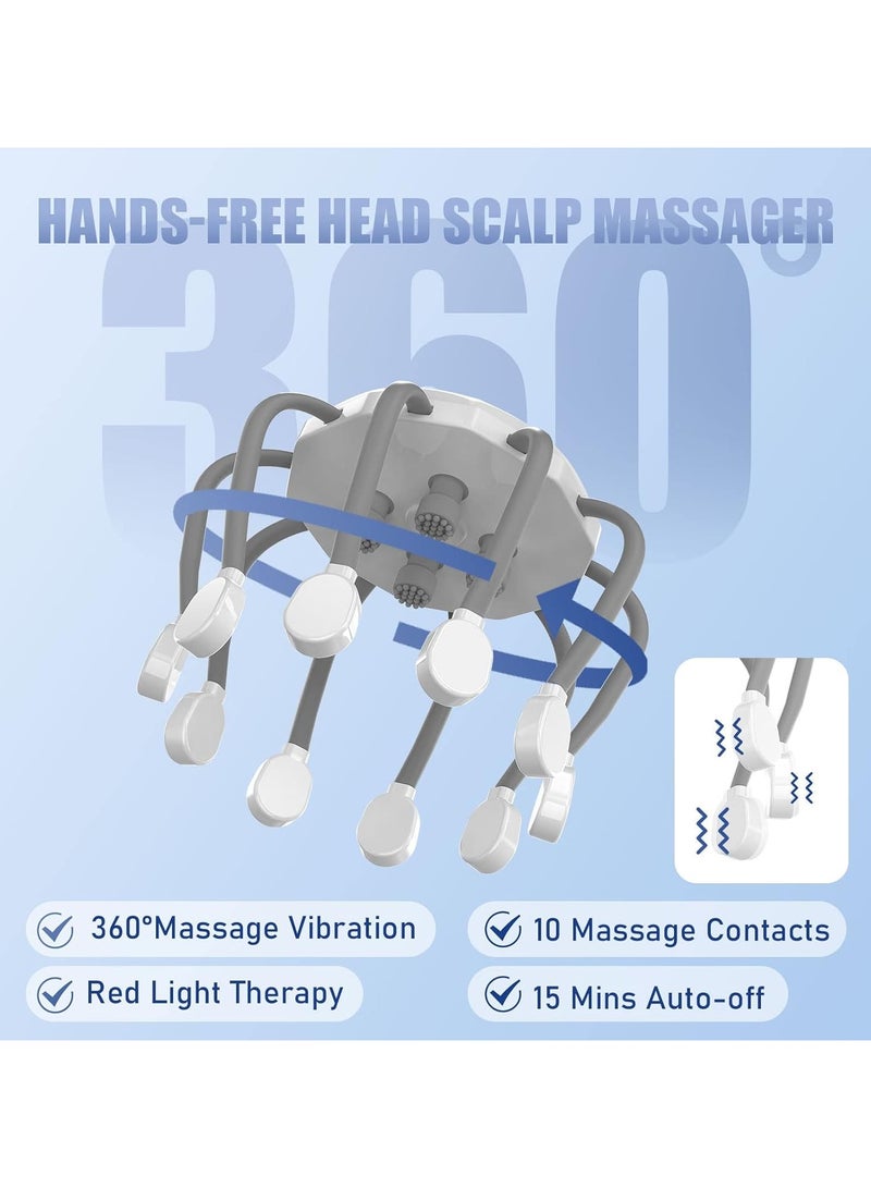 general Electric Head Massager, Smart Wireless 5 Modes, 14 Vibrating Contacts 360 Degree Vibrating Scalp Massager for Stress Relaxation and Tension, Better Sleep, Ideal Gift - Image 2