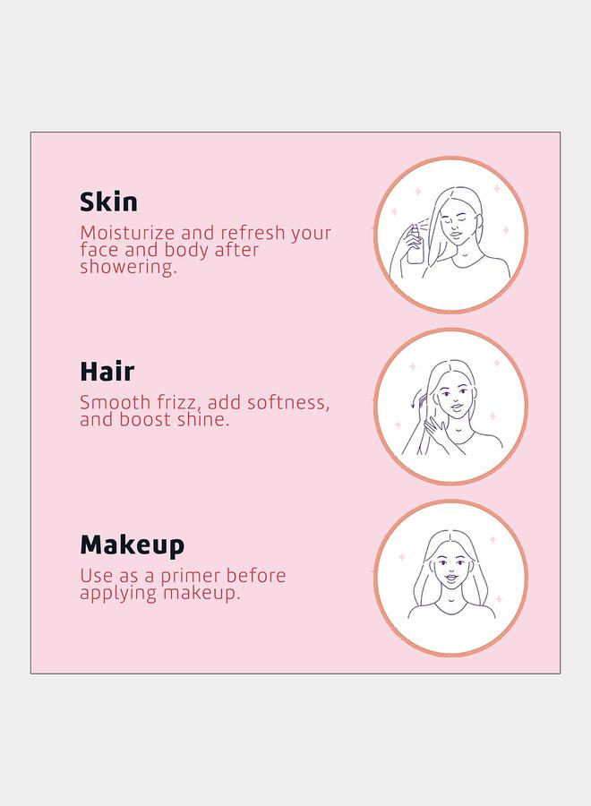 دي لا كروز مرطب الجلسرين وماء الورد للبشرة والشعر، 236 مل - Image 3