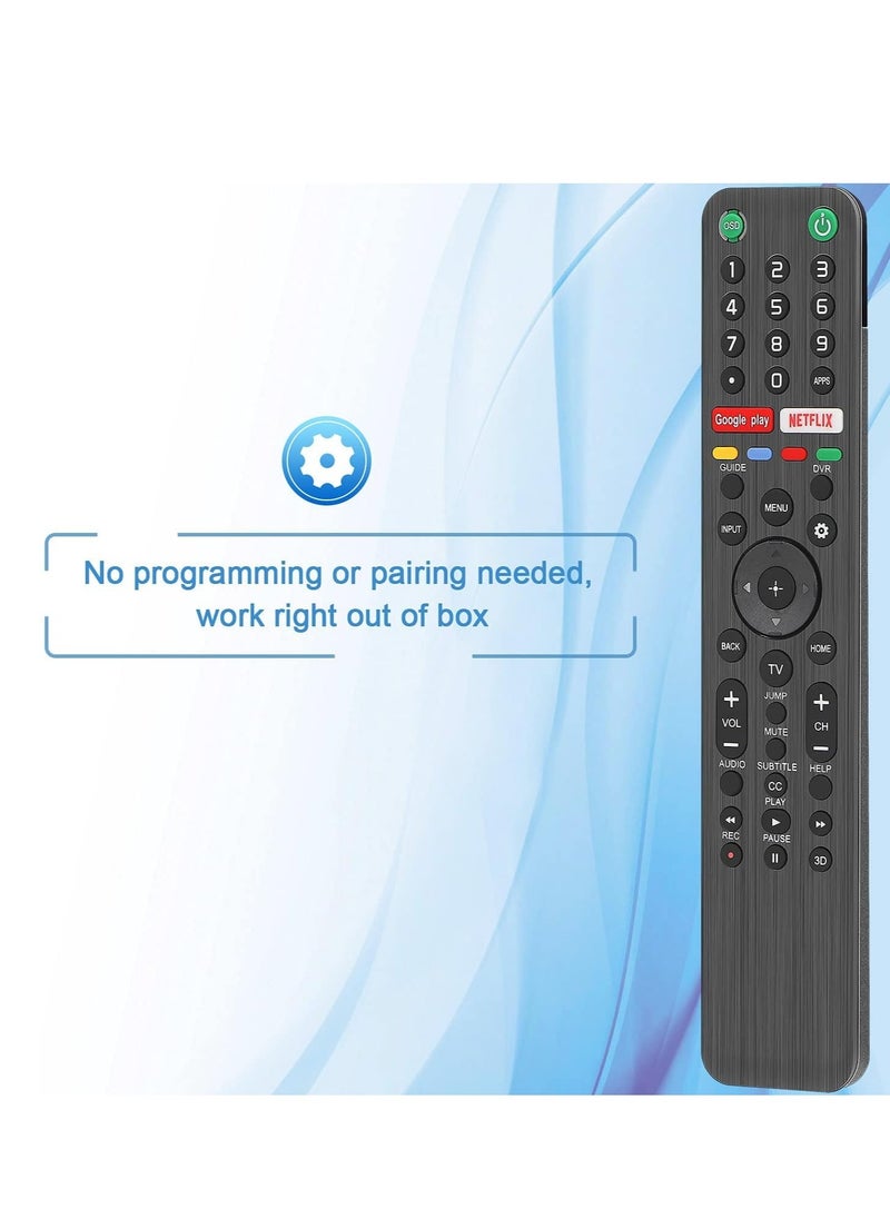 ELTRAZONE - RMF-TX500U Universal Remote Control for Sony Smart TV Bluetooth Remote All Sony Bravia LED OLED LCD 4K UHD HDTV HDR Android TV, with Google Play, Netflix Button - Image 1