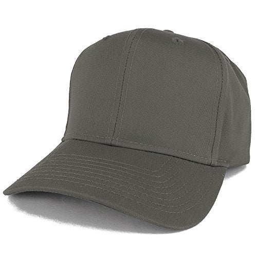 Armycrew XXL Oversize High Crown Adjustable Plain Solid Baseball Cap - Charcoal Grey - Image 1