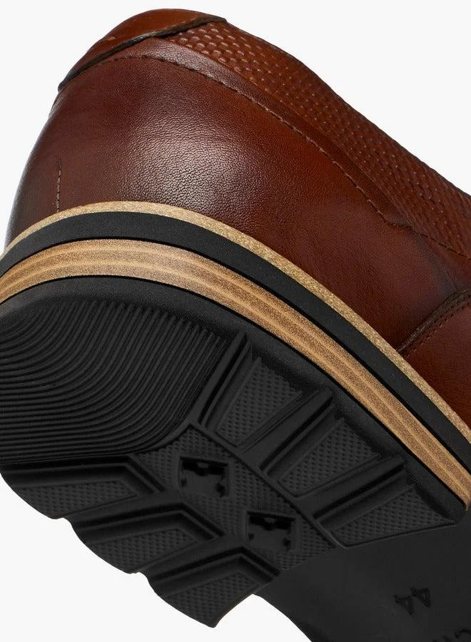 DUCHINI  Men's Textured Lace-Up Derby Shoes  | Best Price UAE