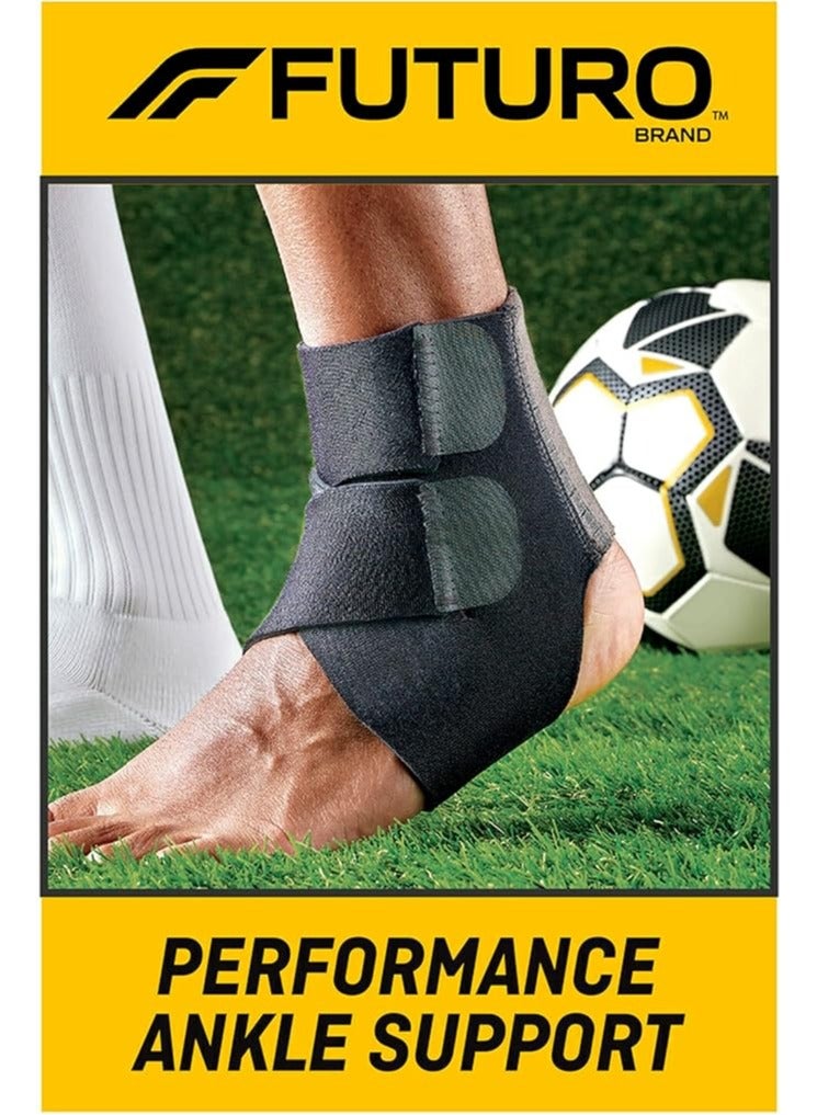 FUTURO FUTURO Performance Ankle Support, Adjustable, Black, 1 Count (Pack of 1)  - Image 2