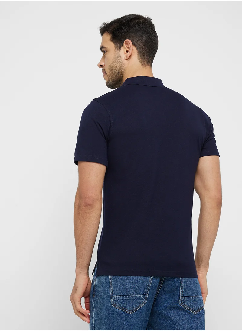 Robert Wood Basic Polo Shirt