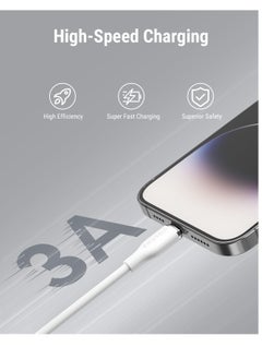VOLTME 60W Powerlink Moss USB-C to Lightning Cable (1.2m) for iPhone 14/13/12 Pro Max, 12/11 Pro, X/XS/XR, 8 Plus | 3A Zinc-Alloy Connector | Supports Power Delivery for Fast Charging and Data Transfer | Durable Design for Enhanced Longevity and Performance- White  - Image 3