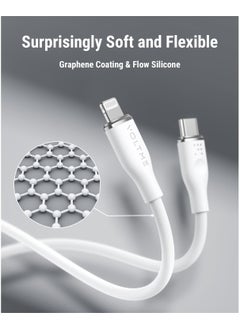 VOLTME 60W Powerlink Moss USB-C to Lightning Cable (1.2m) for iPhone 14/13/12 Pro Max, 12/11 Pro, X/XS/XR, 8 Plus | 3A Zinc-Alloy Connector | Supports Power Delivery for Fast Charging and Data Transfer | Durable Design for Enhanced Longevity and Performance- White  - Image 4