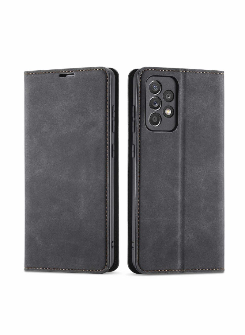 Y&D Case for Samsung A52 Cover Wallet Leather Flip Case, Kickstand Card Holder Slots Galaxy (Black)  - Image 1