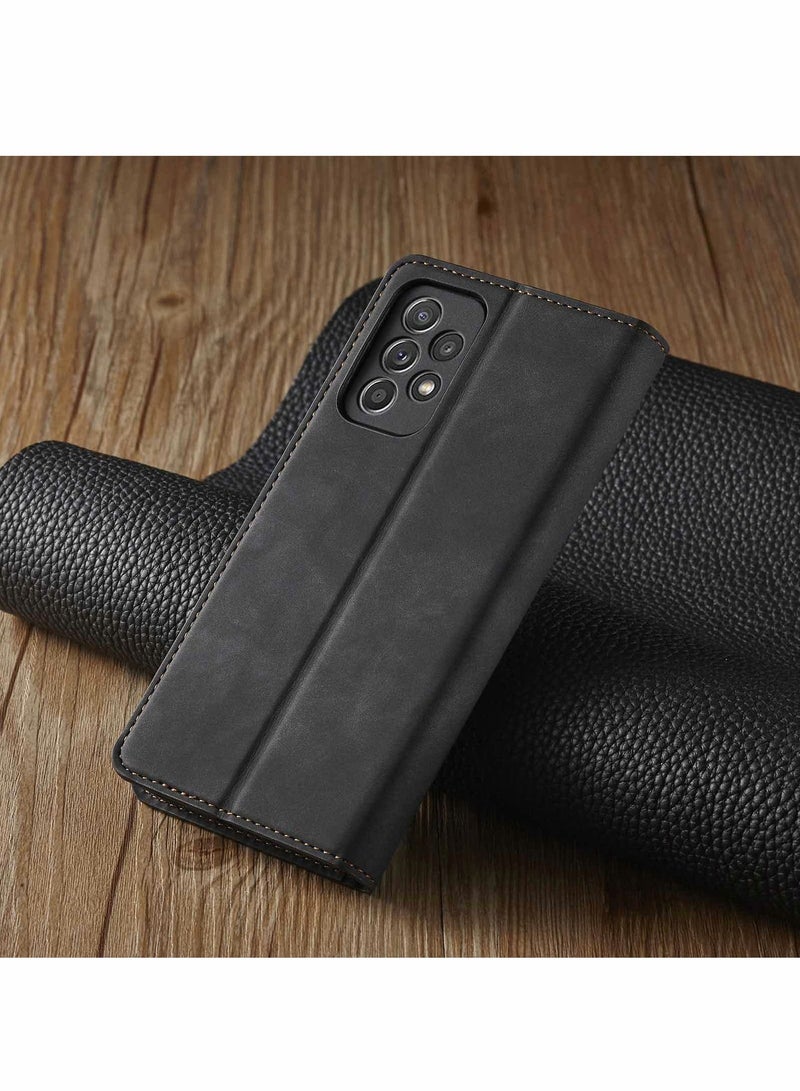 Y&D Case for Samsung A52 Cover Wallet Leather Flip Case, Kickstand Card Holder Slots Galaxy (Black)  - Image 5