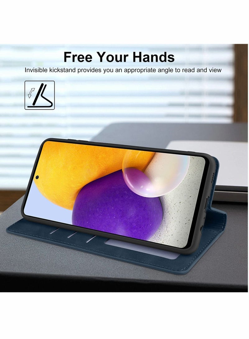 Y&D Case for Samsung A52 Cover Wallet Leather Flip Case, Kickstand Card Holder Slots Galaxy (Black)  - Image 3