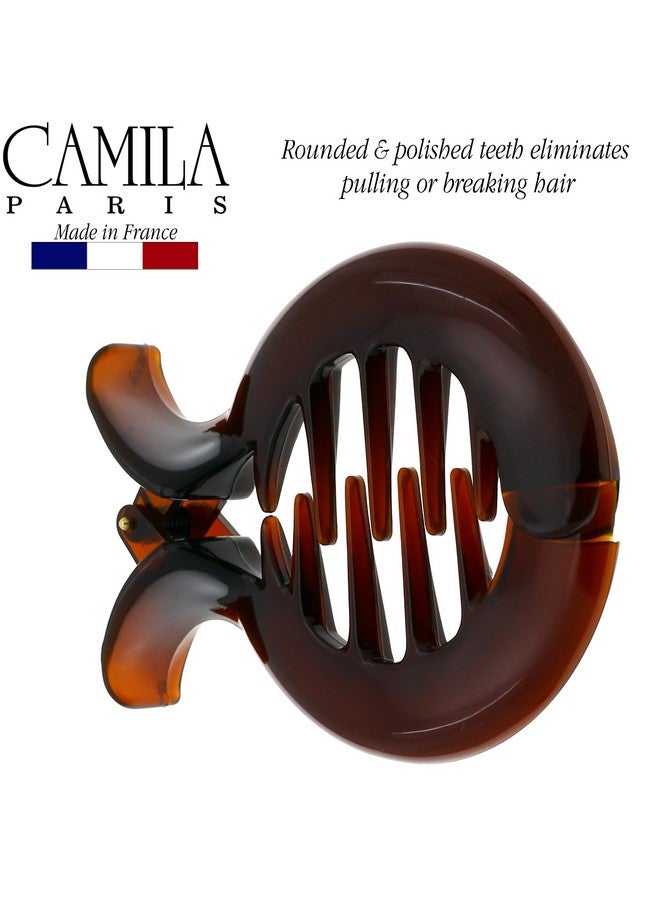 CAMILA Paris Cp1362 French Hair Clip For Women Girls Round Fish Hair Claw Clips Ponytail Holder Fashion Durable And Styling Hair Accessories For Women Strong Hold No Slip Grip Made In France - Image 3