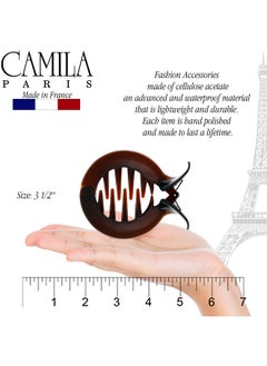 CAMILA Paris Cp1362 French Hair Clip For Women Girls Round Fish Hair Claw Clips Ponytail Holder Fashion Durable And Styling Hair Accessories For Women Strong Hold No Slip Grip Made In France  - Image 4