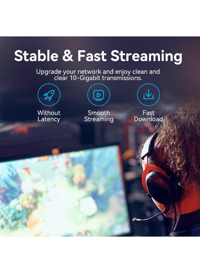 VENTION Cat6A UTP Rotate Right Angle Ethernet Patch Cable 0.5M Blue Slim Type Model # IBOLD - Image 5