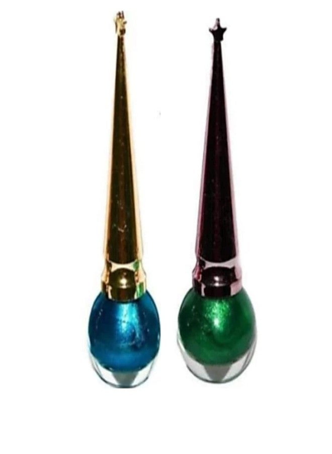 BIGWIG Glitter long-lasting Eyeliner SKY Blue And Green 3ml -(Combo Set Of 2) - Image 1