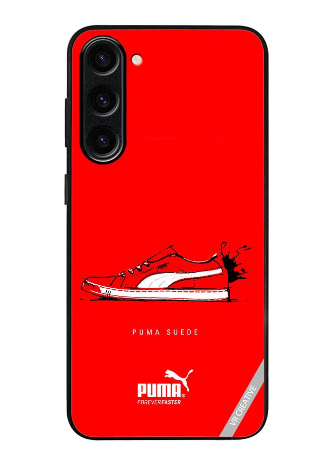 VR CREATIVE Protective Case Cover For Samsung Galaxy S23 Puma Suede Design Multicolour - Image 1
