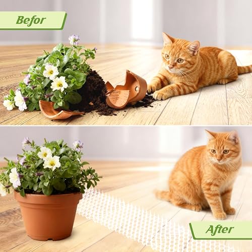 OCEANPAX Clear Scat Mat for Cats 16 x 13 Inch, 10 Pack Transparent Cat Deterrent Mat with 1 Inch Spikes, Indoor Outdoor Pet Training Mat to Keep Cats Off Sofa, Counter & Garden - Image 2