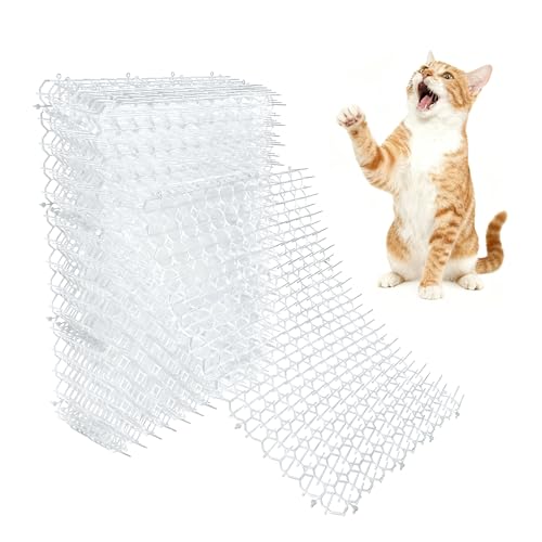 OCEANPAX Clear Scat Mat for Cats 16 x 13 Inch, 10 Pack Transparent Cat Deterrent Mat with 1 Inch Spikes, Indoor Outdoor Pet Training Mat to Keep Cats Off Sofa, Counter & Garden - Image 1