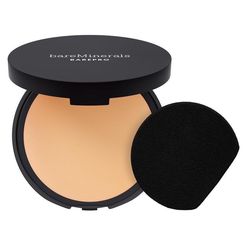 bareMinerals Barepro 24HR Skin-Perfecting Powder Foundation, Matte Pressed Powder Foundation Full Coverage with Plant-Based Squalene, Oil Control, Vegan - Light 20 Warm - Image 1