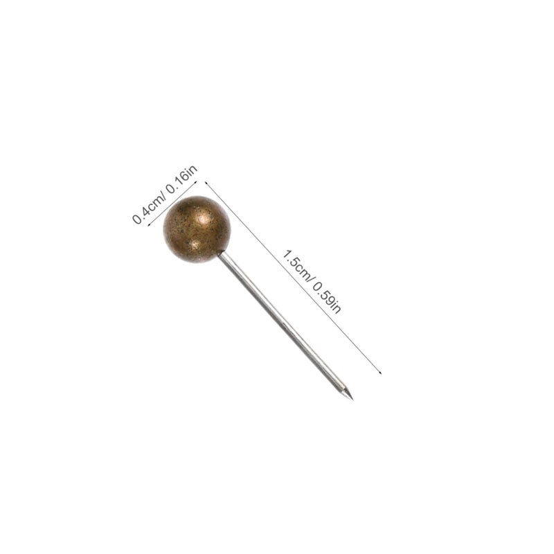 Dark Brown Push Pins 500pcs Metal Plastic Round Bulletin Board Map Tacks Office Decorative Thumb Tacks - Image 3