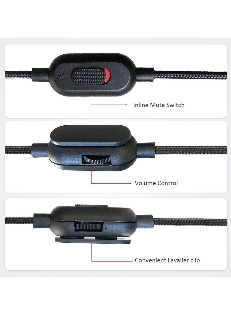 Replacement Audio Aux Cord Cable Compatible with Logitech Wired G Pro/G Pro X/G433/G233 Gaming Headset, G433 Cable Aux Cord Replacement with Inline Mic and Volume Control(6.5FT/2Meter, Black)  - Image 4