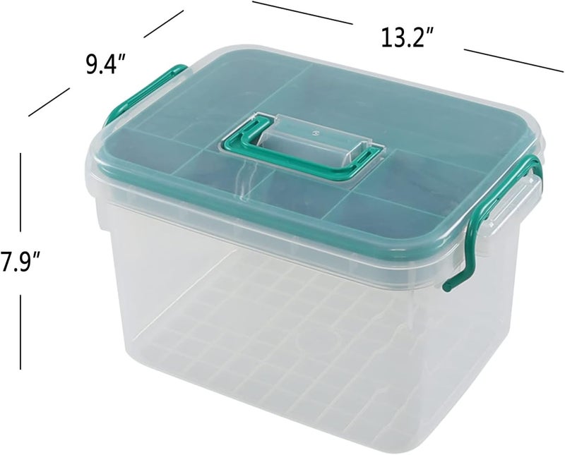 Nicesh Clear Plastic Storage Box OrganizerMedicine Box Family Emergency Kit Storage Box - Image 2