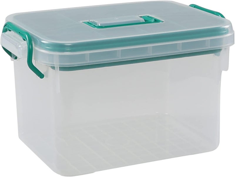 Nicesh Clear Plastic Storage Box OrganizerMedicine Box Family Emergency Kit Storage Box - Image 1