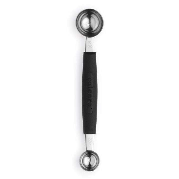 MELON BALLER PROFESSIONAL 188 STAINLESS STEEL DUAL BLADES 2230MILLIMETERFOR MELON BALLS AND GARNISHES ERGONOMIC SOFTGRIP HANDLE