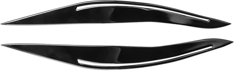 DEMULAX Gloss Black Headlight Eyebrow Eyelid for BMW 5 Series F10 - Image 2