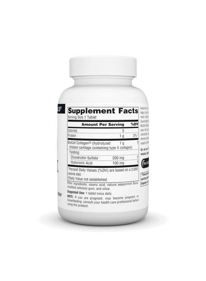 Source Naturals Hyaluronic Acid, Promotes Healthy Joints and Skin*, 100mg - 60 Tablets - Image 2