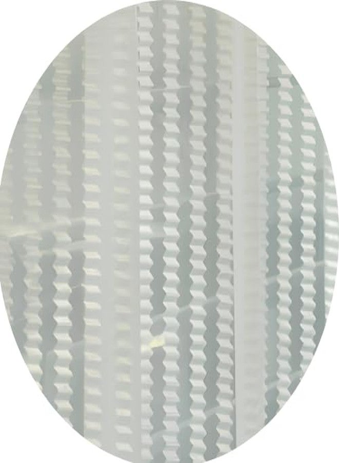 YUKANY Zig Zac Tissue Transparent Plain Net Sheer Door & Windows Grommets Curtains | Parda | Pack of 2 (Cream, 4 x 8 ft) - Image 4