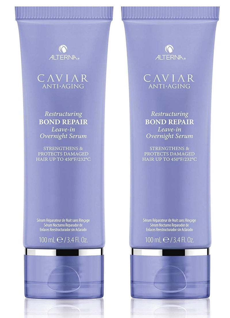 Alterna Caviar AntiAging Restructuring Bond Repair Leavein Overnight Serum 34Ounce 2Pack