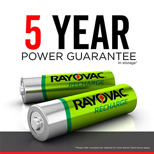 RAYOVAC Rechargeable AA Batteries (8 Pack), NiMH Double A Rechargeable Batteries - Image 5