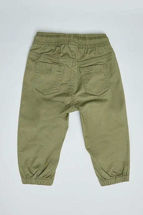 أر أند بي Solid Jogger Pants with Drawstring Waist