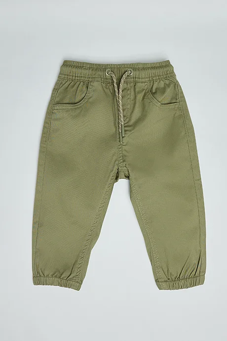 أر أند بي Solid Jogger Pants with Drawstring Waist