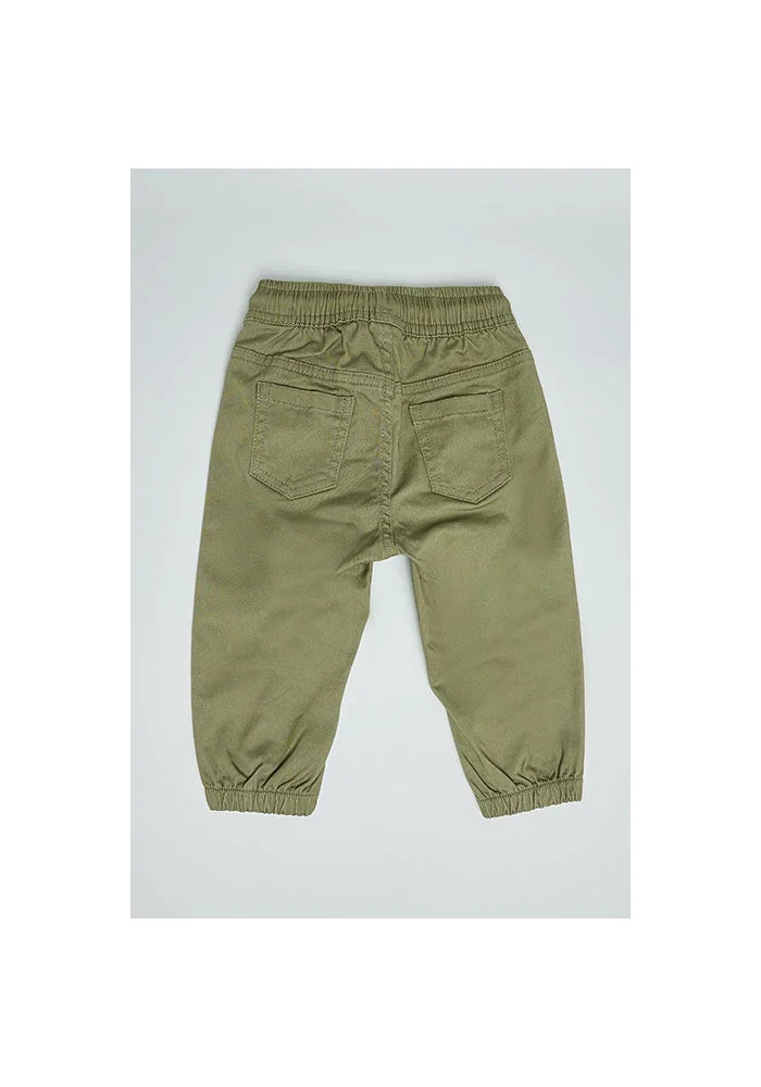 أر أند بي Solid Jogger Pants with Drawstring Waist