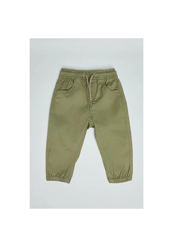 أر أند بي Solid Jogger Pants with Drawstring Waist
