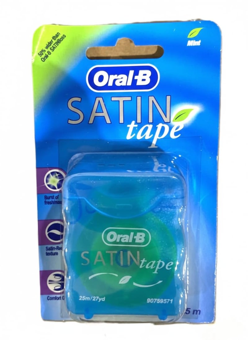Oral-B OralB Statin Tape Dental Floss 25m 12 Units by OralB Satin Tape Mint - Image 2