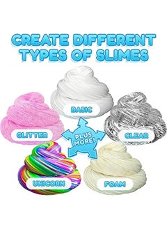 DURKU DIY Slime Making Kit for Girls and Boys - Fluffy Cloud Foam Squish Glitter Slime with Unicorn Charms - Gifts for Kids 12+ (Style 1)  - Image 5