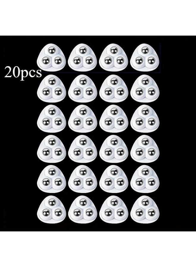 White Self Adhesive 360 Swivel Casters Heavy Duty Plastic Wheels Tool Free Installation - Image 1