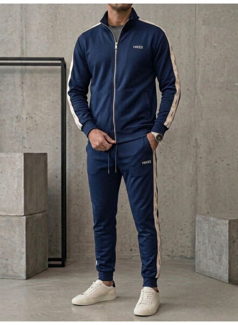 Hikes Men’s Premium Summer Tracksuit Set – Slim Fit Zip-Up Jacket & Stretch Jogger Pants, Lightweight Breathable Athleisure Wear - Image 2