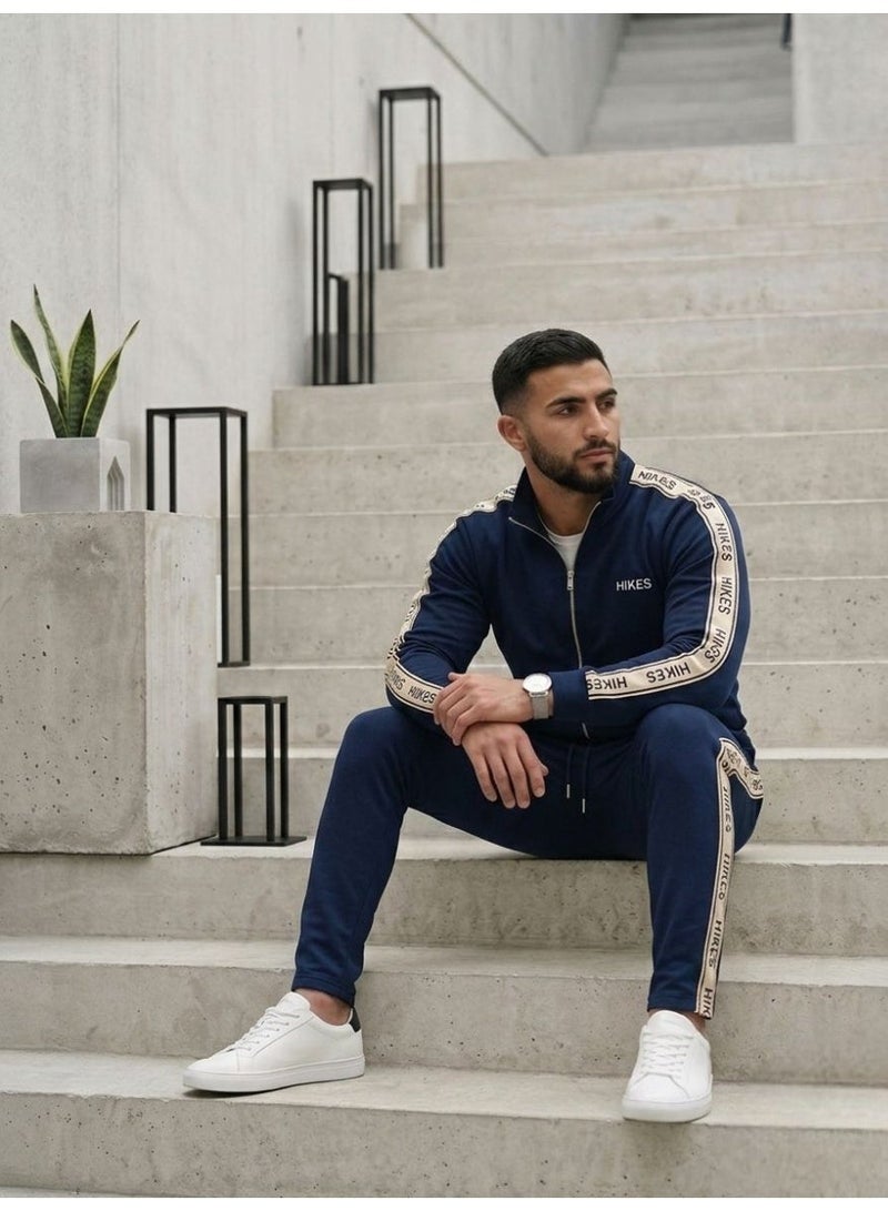 Hikes Men’s Premium Summer Tracksuit Set – Slim Fit Zip-Up Jacket & Stretch Jogger Pants, Lightweight Breathable Athleisure Wear - Image 4