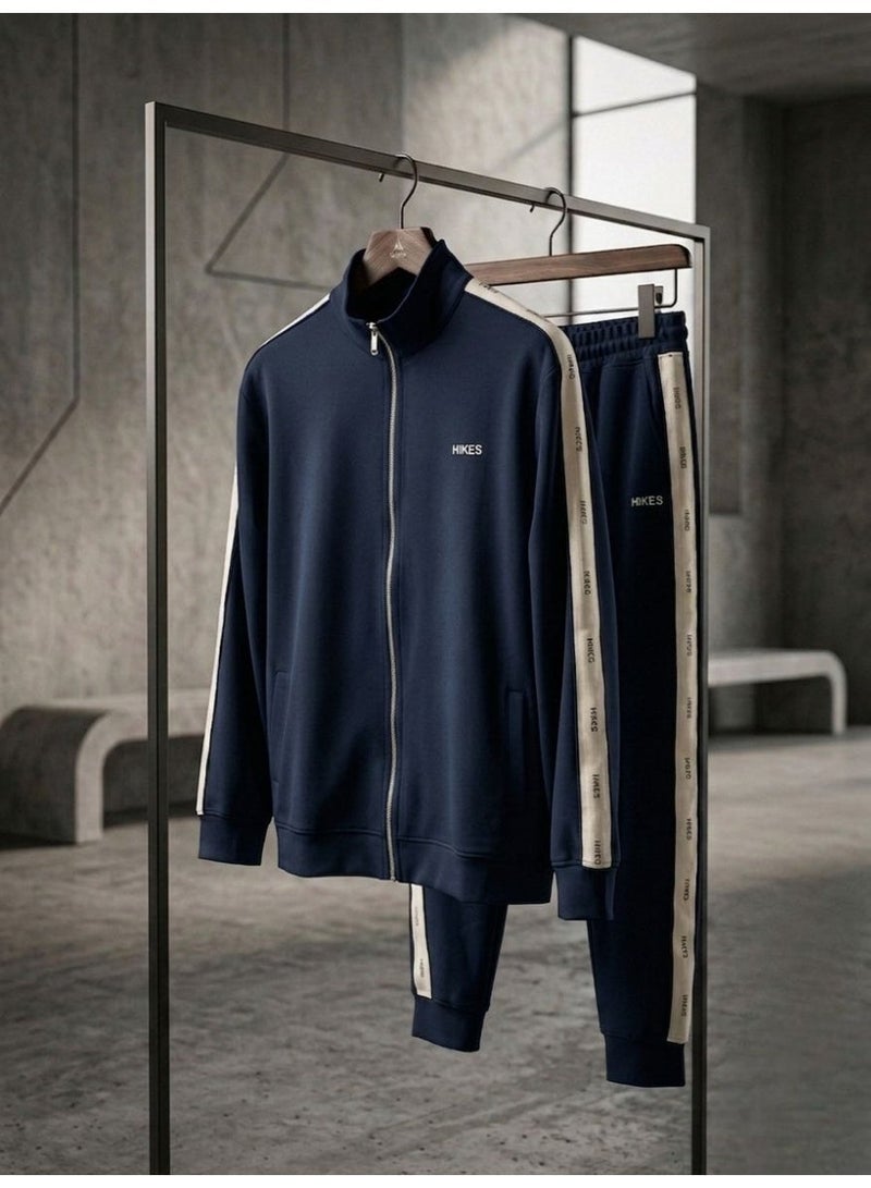 Hikes Men’s Premium Summer Tracksuit Set – Slim Fit Zip-Up Jacket & Stretch Jogger Pants, Lightweight Breathable Athleisure Wear - Image 5