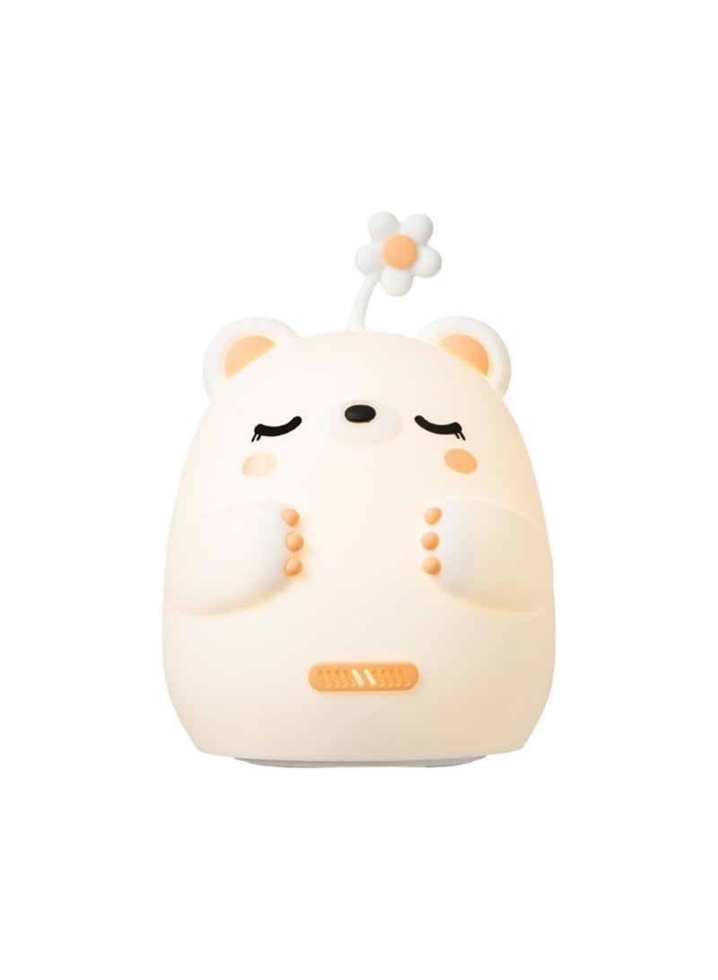 SOLARAE Bear Lamp, Silicone Magical Glow Cute Bear Lamps, USB Rechargeable Bear Night Light, Kids Room Bear Lighting for Birthday Gifts, Bedside Kawaii Lamp, Children Room, Living Room and Bedroom - Image 1