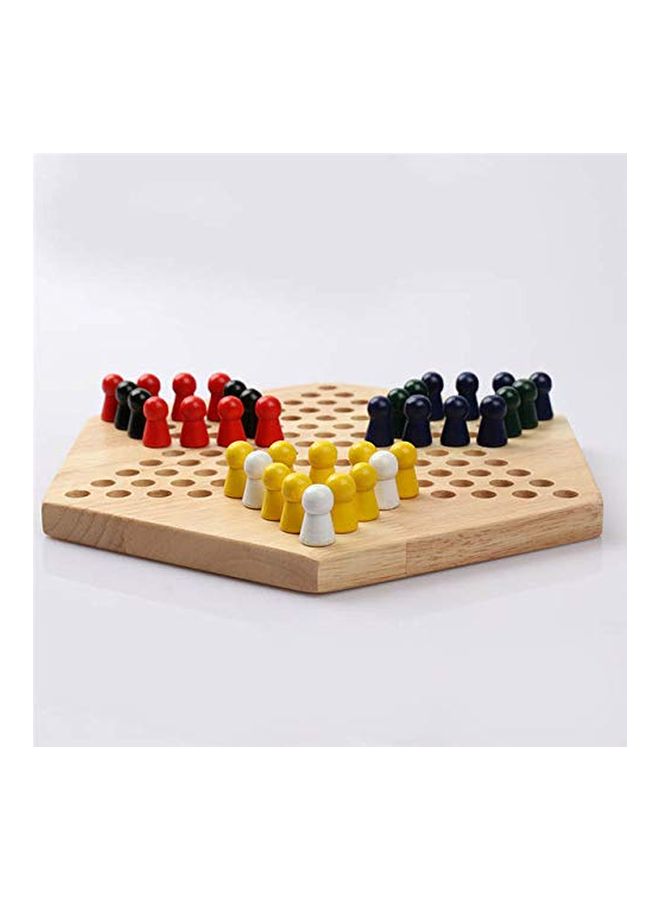 NIBEMINENT Wooden Chinese Checkers Board Game - Image 2