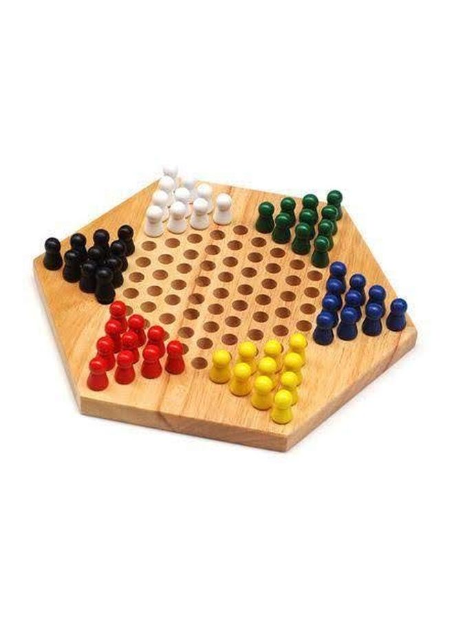 NIBEMINENT Wooden Chinese Checkers Board Game - Image 3