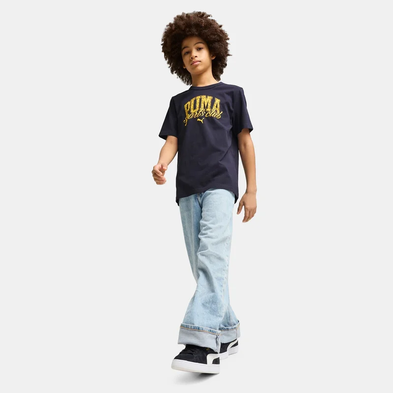 Puma Blue Kids' Class Graphic T-Shirt  | Best Price UAE