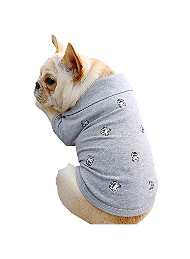 إسكدنيا Embroidery Cotton Dog Shirts Grey XX-Large - Image 1