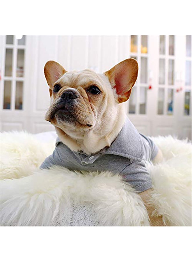 إسكدنيا Embroidery Cotton Dog Shirts Grey XX-Large - Image 3