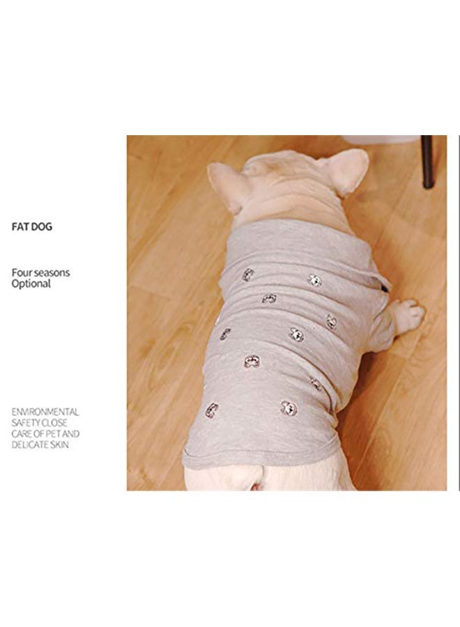 إسكدنيا Embroidery Cotton Dog Shirts Grey XX-Large - Image 4