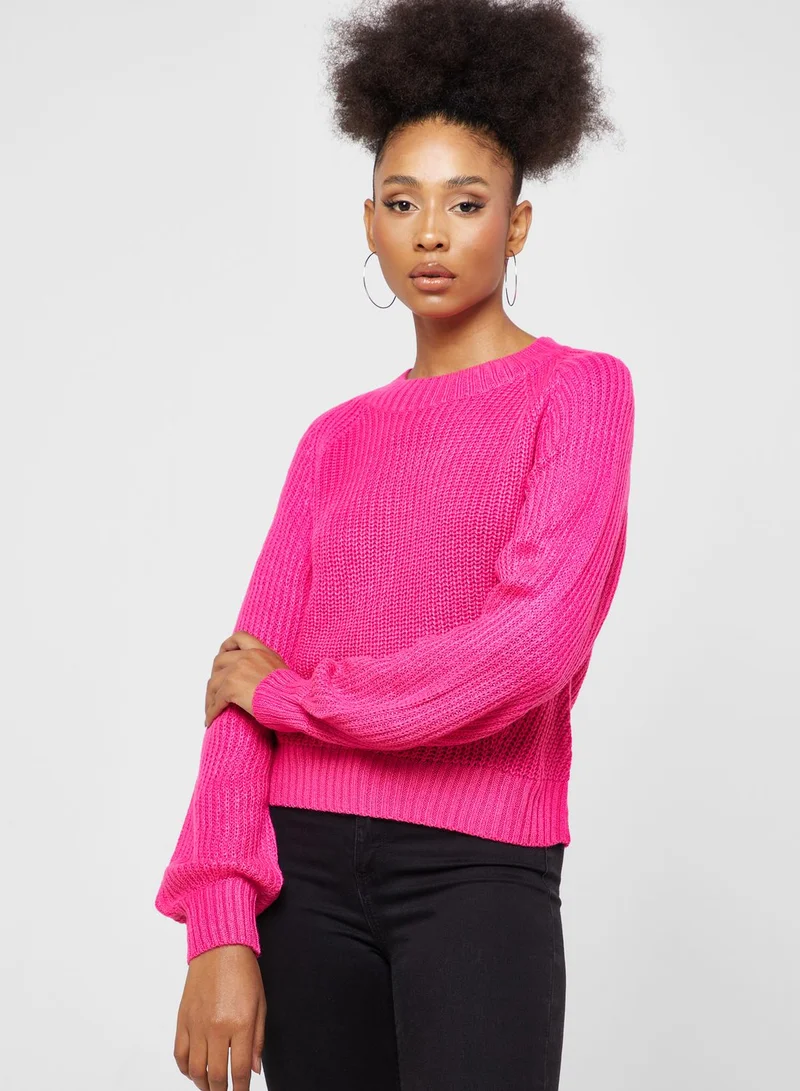 جاكلين دي يونج Crew Neck Knitted Sweater