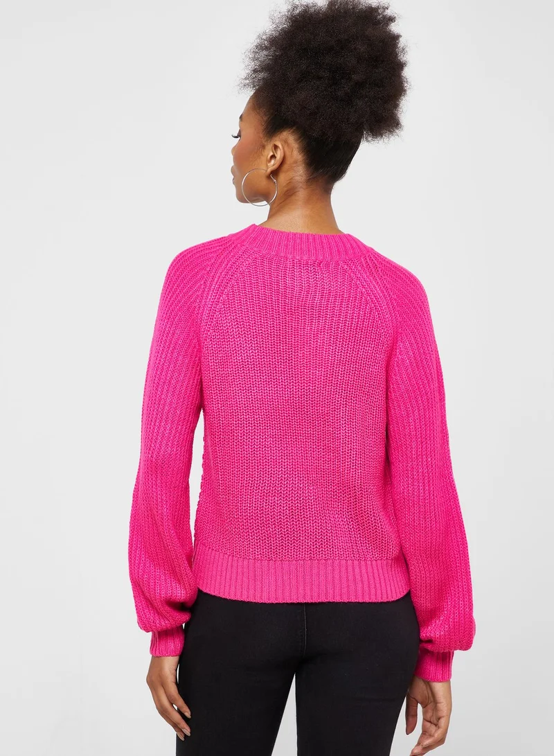 جاكلين دي يونج Crew Neck Knitted Sweater