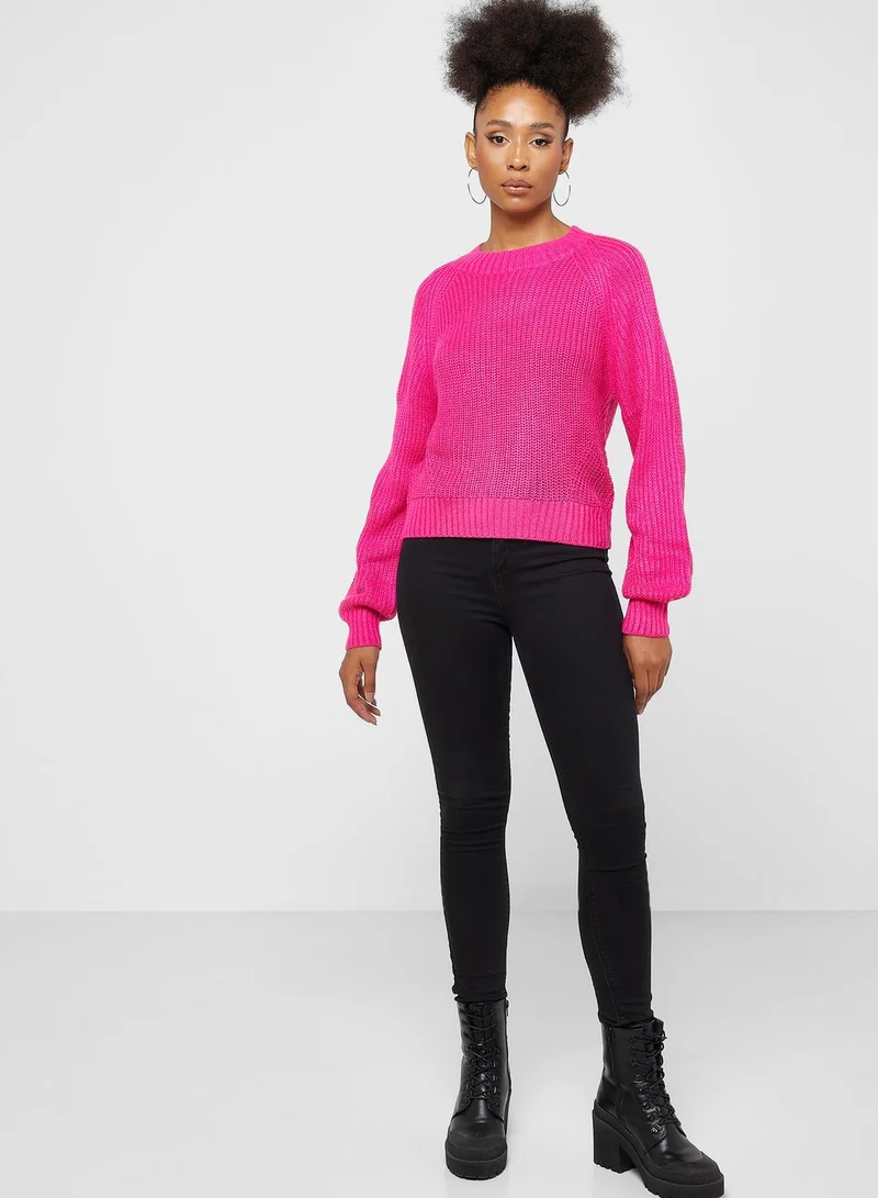 جاكلين دي يونج Crew Neck Knitted Sweater